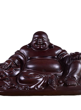 黑檀木弥勒佛布袋坐笑红木
