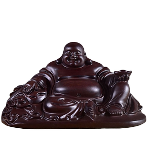 黑檀木弥勒佛布袋坐笑红木