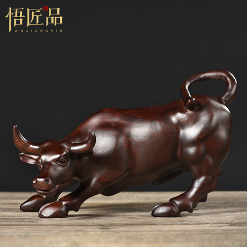 黑檀木雕实木招财工艺品红木