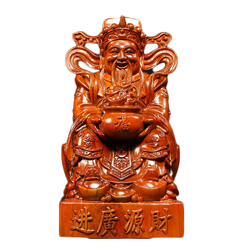 花梨木雕文坐式供奉佛像木质