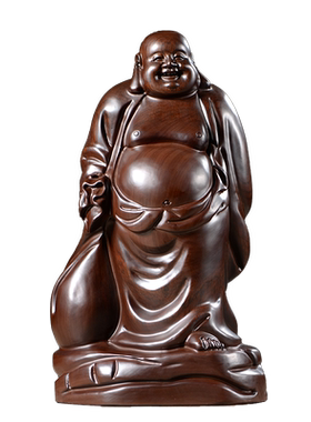 弥勒佛大肚布袋客厅乔迁红木黑檀