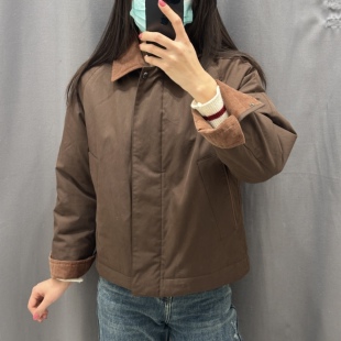 日单合作款女装25秋冬连帽空气棉服短茄克保暖棉衣夹克外套479764