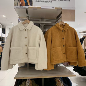 试衣间2023冬季新款女防风摇粒绒茄克保暖长袖外套短款夹克449758
