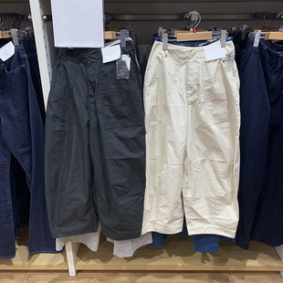 子纯色直筒阔腿裤 日单女装 裤 廓形休闲裤 女477512 2025春夏宽松长裤