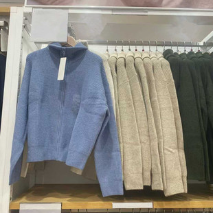 日系/女装舒芙蕾拉链针织开衫/毛衣毛衫外套25新款宽松外套480490