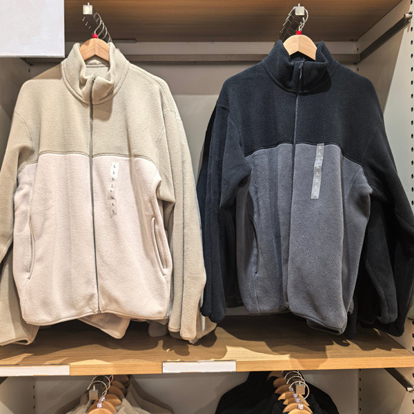 摇粒绒拉链茄克长袖夹克衫外套