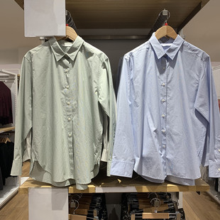 日系女装25秋冬新款全棉衬衫/长袖衬衣空调衫薄外套479079/479078