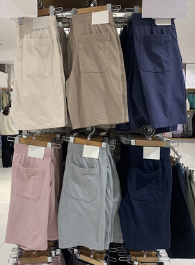 日单男女装夏季水洗针织松紧短裤休闲中裤C474129/467797/477950