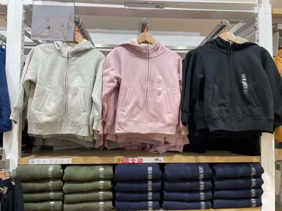 日单童装/男童/女童秋冬仿羊羔绒卫衣加绒加厚拉链连帽外套462198