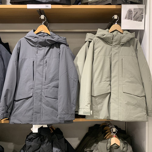 高性能复合连帽羽绒服工装夹克