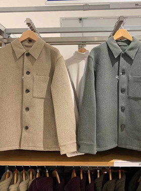 日单男装2024秋冬新款双面呢衬衫式茄克/休闲宽松外套夹克C470045