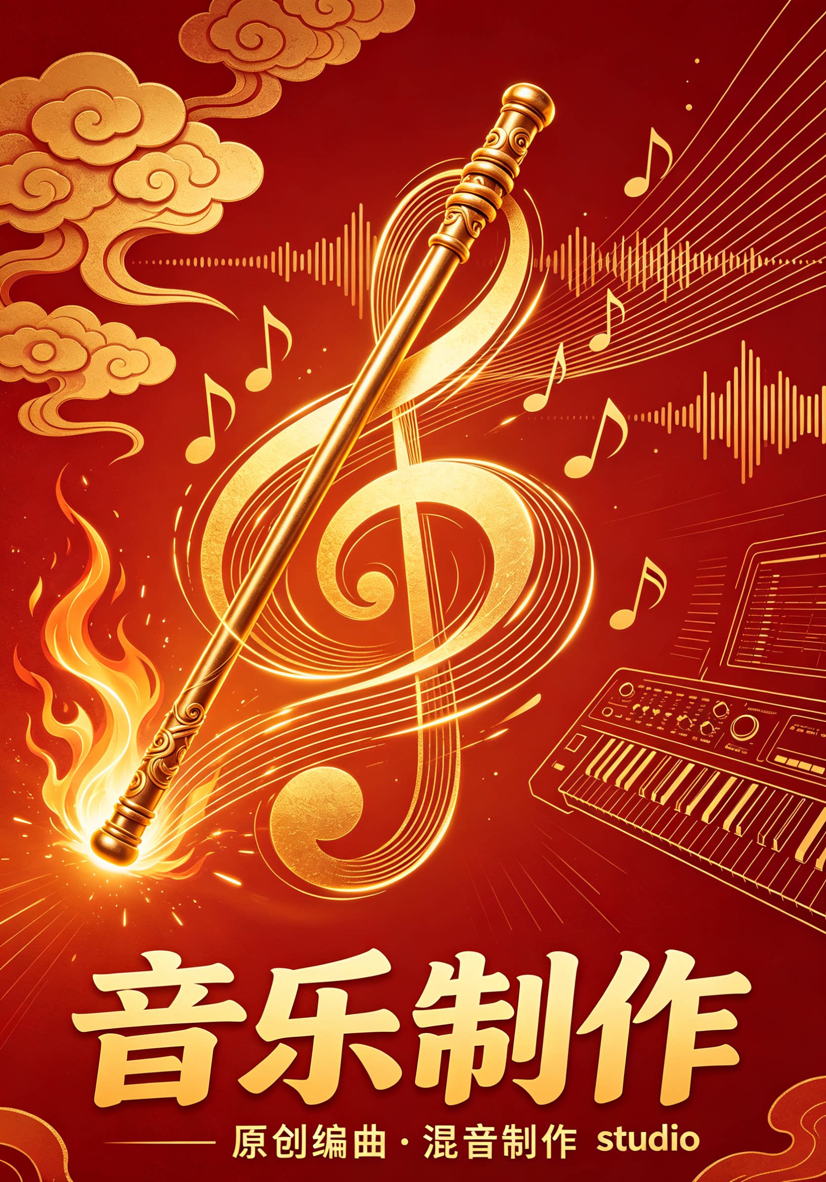 歌曲编曲 词曲原创 人声后期混乐器编曲/作曲/配音