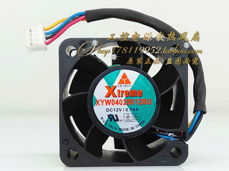 Y.S.TECH 元山 XYW04028012BU 12V 0.78A 4CM厘米 电源散热风扇
