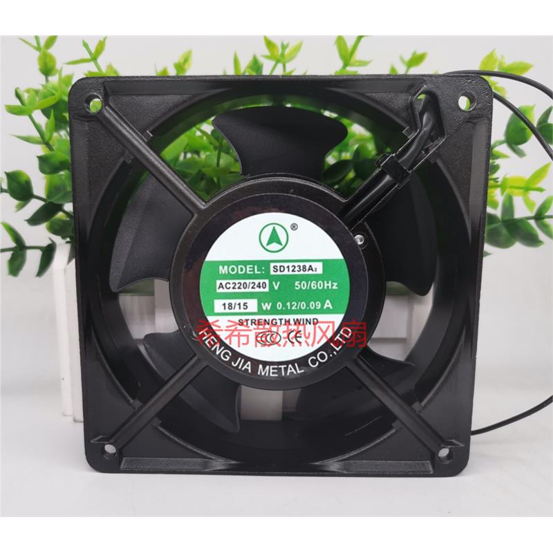 全新SD1238A2 220V 0.12/0.09A 12038轴流风机用罩异步电动机风扇