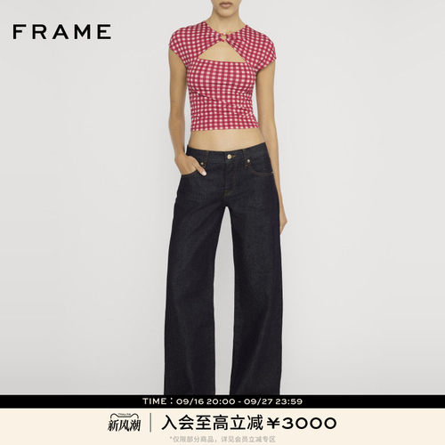 【秋季新品】FRAME女士美式复古时尚低腰阔腿牛仔裤THE LEO