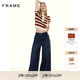 FRAME女士复古美式 翻领条纹短袖 POLO上衣
