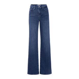 【春夏款】FRAME女士蓝色阔腿牛仔裤高弹美式复古SLIM PALAZZO