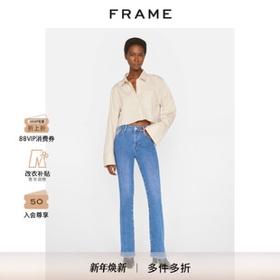 高弹女装 FRAME中腰微喇牛仔裤 女式