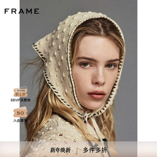 FRAME女士小香风钩织镂空三角巾围巾配饰 2025新款