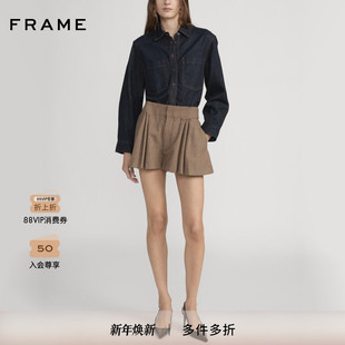 工装 FRAME女士复古气质通勤牛仔长袖 衬衫 2025秋冬新款