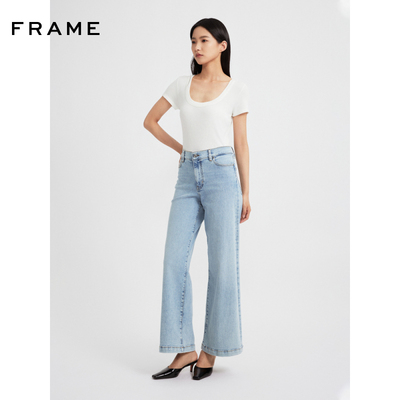 FRAME女士高腰高弹阔腿牛仔裤多色 SLIM PALAZZO
