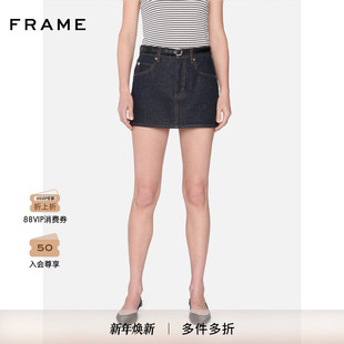 A字牛仔半身裙短裙 FRAME女士复古基础款 2025新款