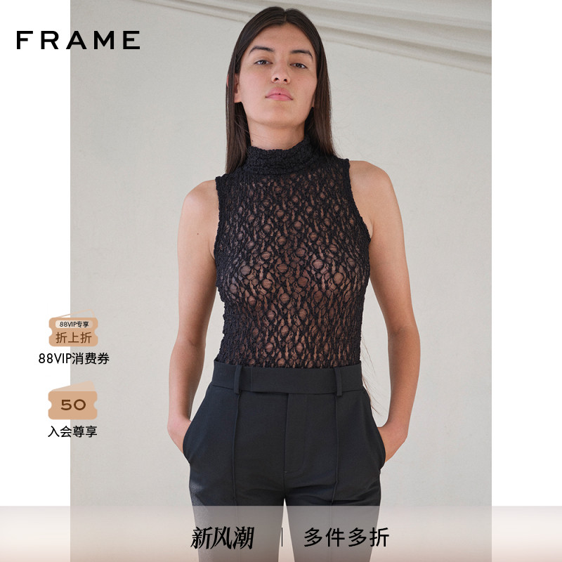 女士上衣frame镂空背心