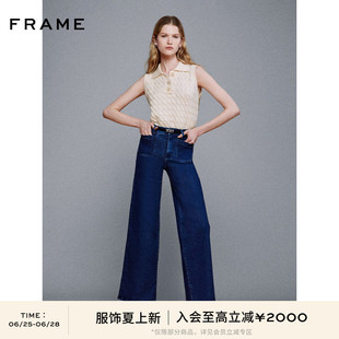 FRAME女士高腰高弹阔腿牛仔裤 SLIM PALAZZO