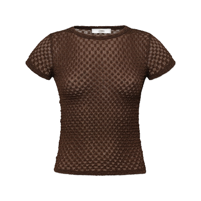 【春夏款】FRAME女士小圆领褶皱短袖T恤上衣经典日常通勤