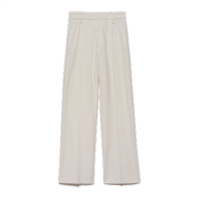 FRAME中腰直筒休闲裤女式白色长裤春秋款女装