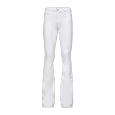 FRAME女士白色高弹高腰喇叭牛仔裤Le High Flare