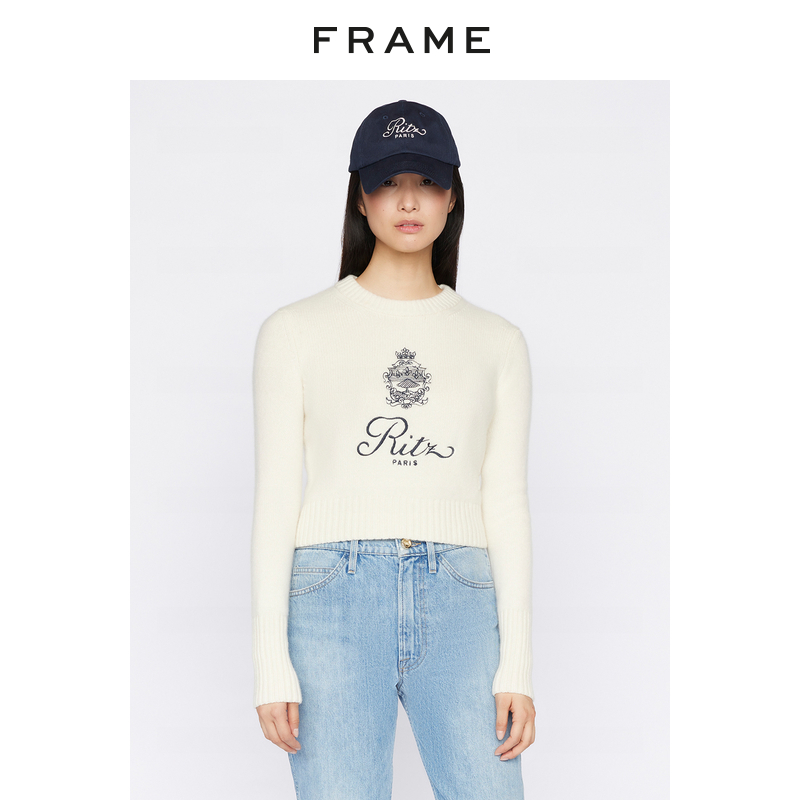 新品FRAME圆领羊绒针织毛衣
