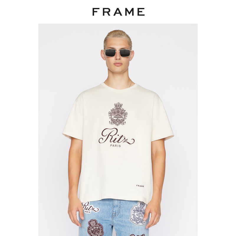FRAME圆领短袖T恤男丽兹酒店Ritz Paris款 春季款男装