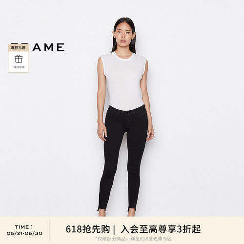 FRAMEDENIM女中腰紧身牛仔裤