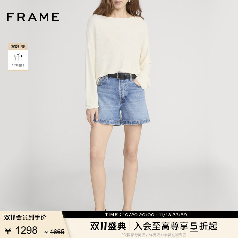 FRAME女士美式复古高腰牛仔短裤 EVERYDAY SHORT