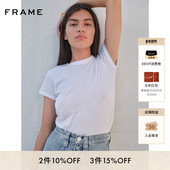 基础款 多色 FRAME女士短袖 上衣圆领T恤简约修身 经典 款