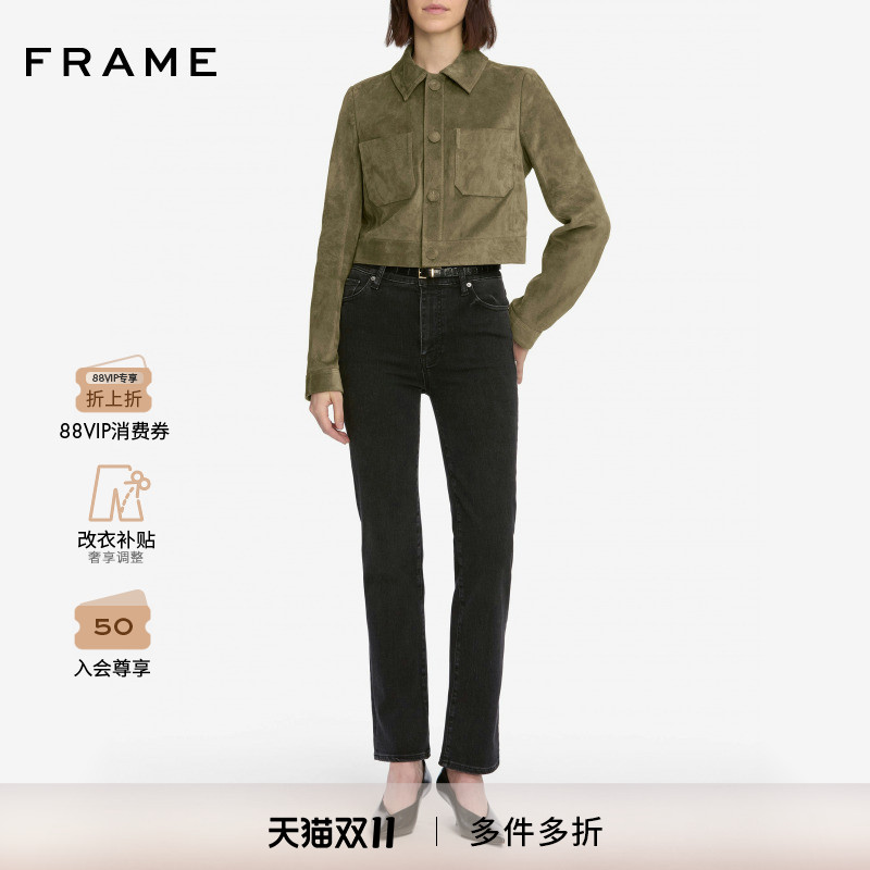 【2025秋季新款】FRAME女士休闲高腰高弹直筒长裤 SLEEK STRAIGHT
