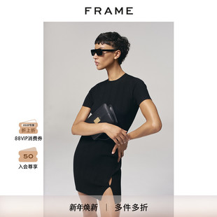 女装 FRAME迷你连衣裙女式 开叉设计显瘦裙装