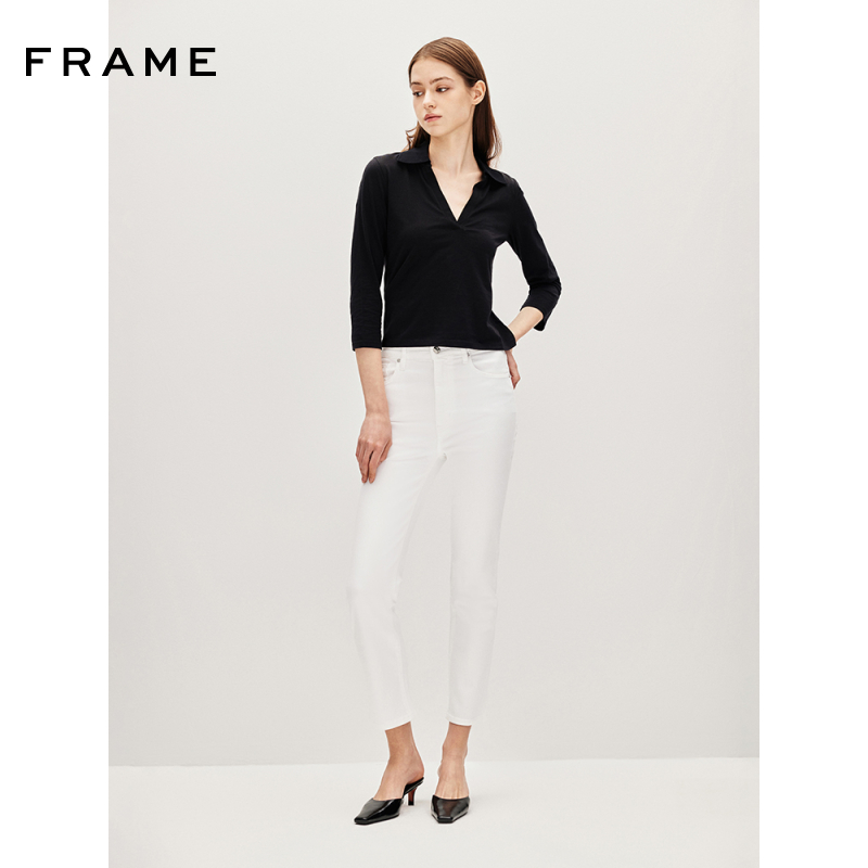 【2025春夏新款】FRAME女士九分修身直筒牛仔裤 PENCIL CROP 多色