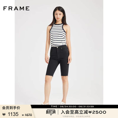 高腰牛仔短裤FRAMEDENIM