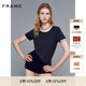 FRAME女士复古包边撞色基础款 正肩短袖 T恤