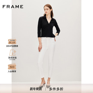 2025春夏新款 CROP FRAME女士九分修身 PENCIL 多色 直筒牛仔裤