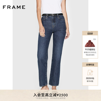 FRAME女士宽松直筒牛仔裤长裤JANE ANKLE