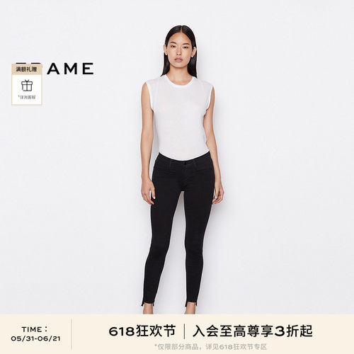 FRAMEDENIM女中腰紧身牛仔裤