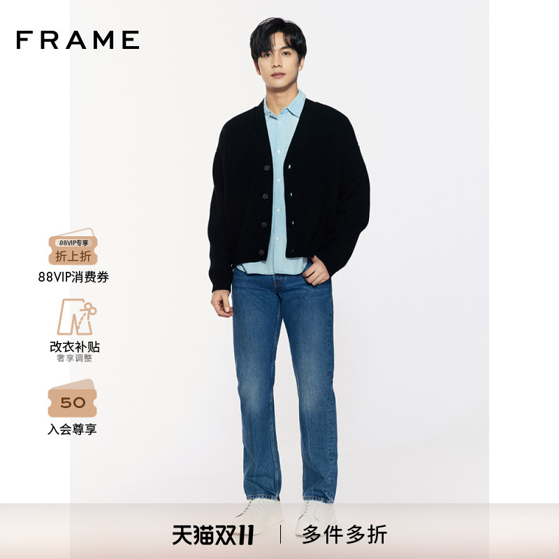 【秋冬新款】FRAME男士宽松直筒牛仔裤THE STRAIGHT