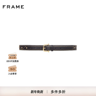 FRAME女士钉珠腰带配饰复古时尚 都市