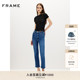 FRAME女士高腰高弹直筒牛仔裤 STRAIGHT SLEEK
