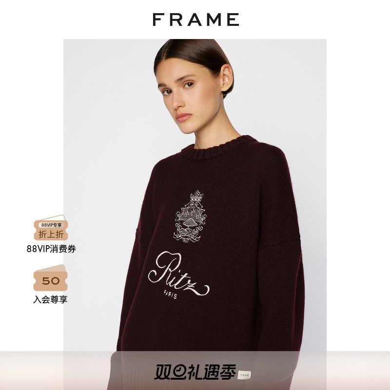 新品FRAME圆领羊绒针织毛衣