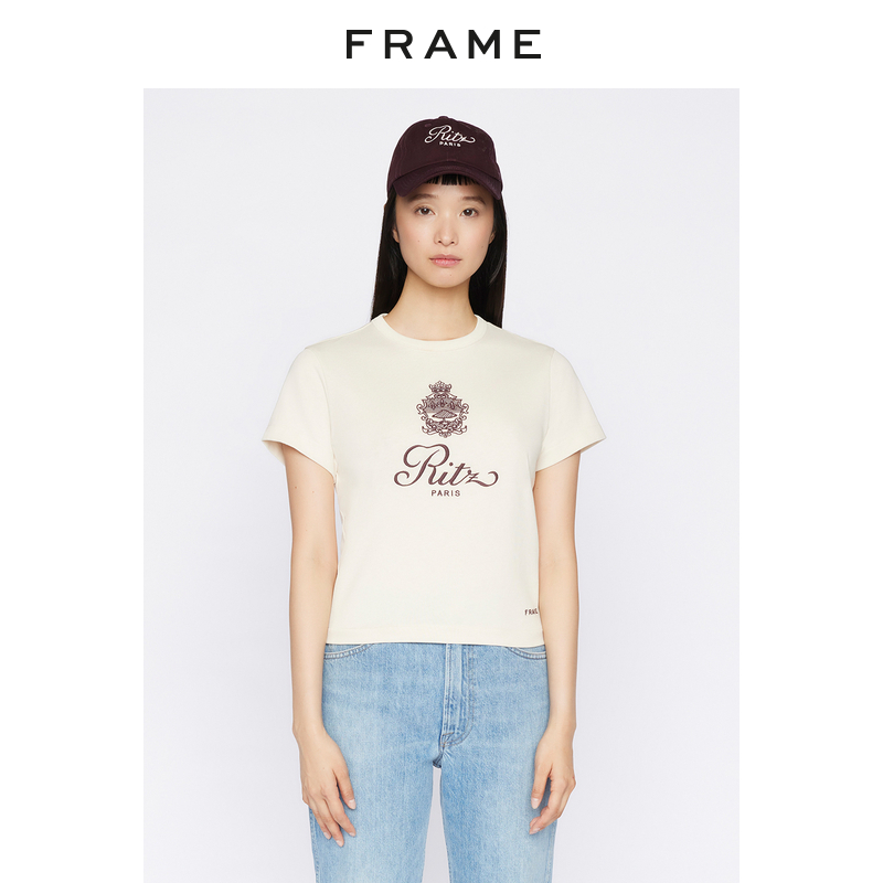 FRAME圆领短袖T恤女丽兹酒店Ritz Paris春季款女装
