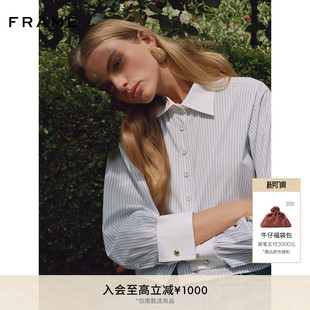 衬衫 FRAME女士通勤休闲日常基础款 条纹长袖